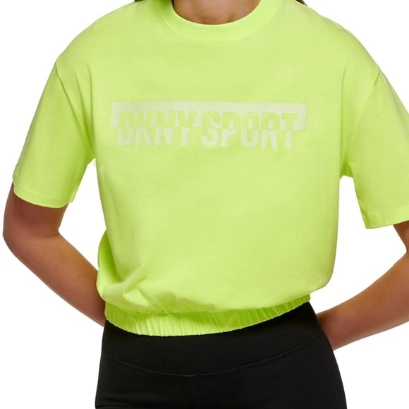 DKNY Lime Green Sports Crop Top - XS - NWT - Picture 10 of 10